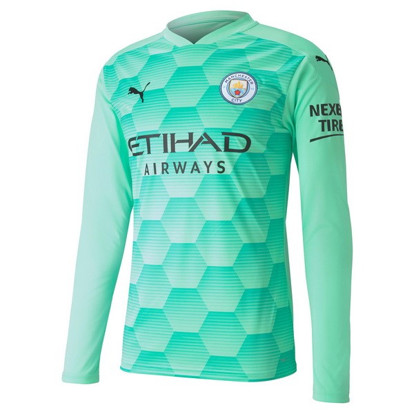 Thailand Trikot Manchester City Auswarts ML Torwart 2020-21 Grün Fussballtrikots Günstig